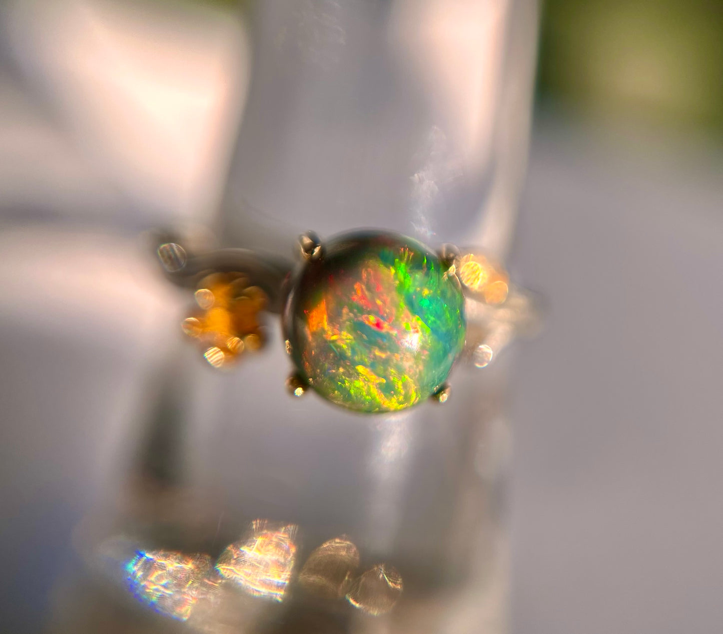 Green Opal Ring