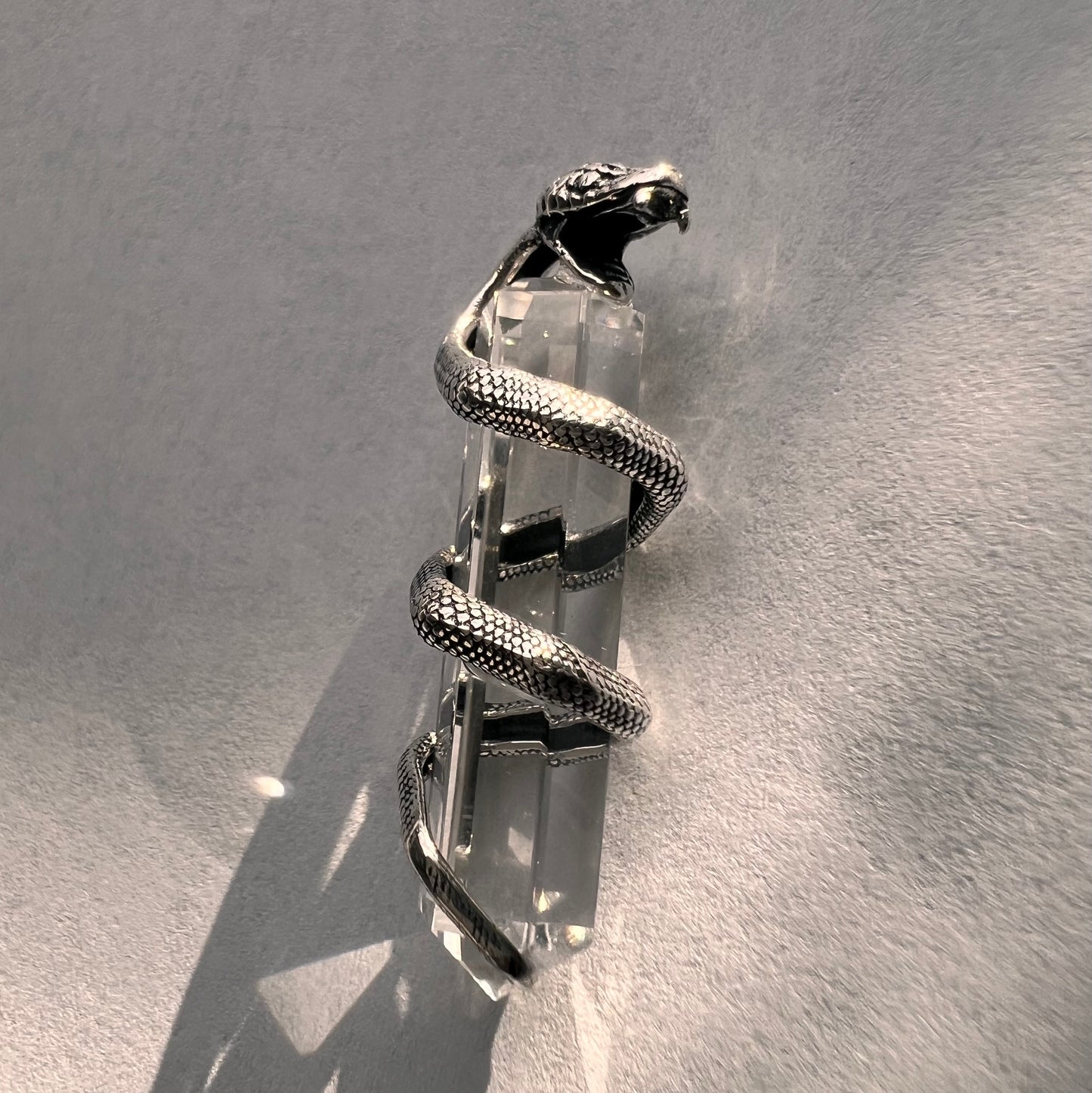 Clear Quartz Snake Pendant