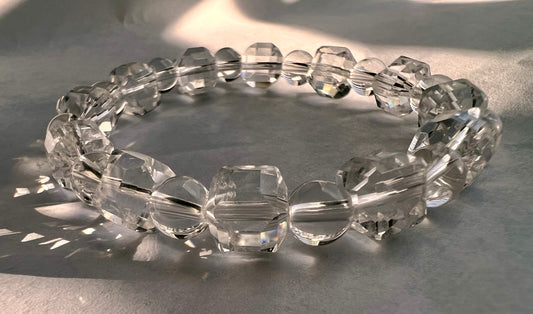 Clear Quartz Faceted Bracelet