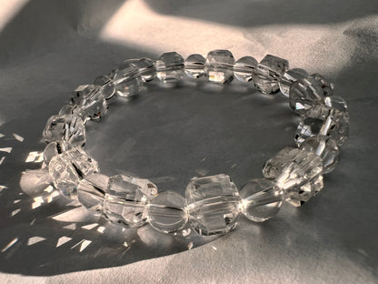 Clear Quartz Faceted Bracelet