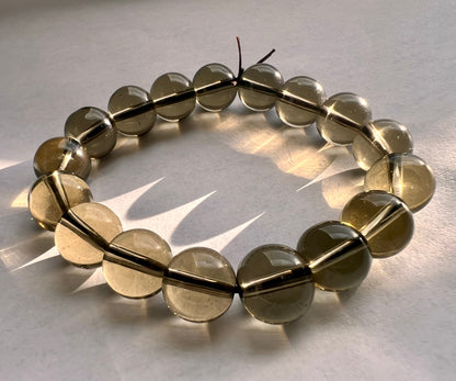 Smokey & Citrine beaded bracelet